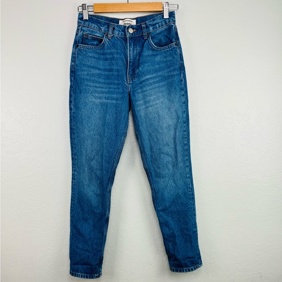 Reformation Julia Crop High Cigarette Jean Blue Wash 25 - Picture 2 of 6